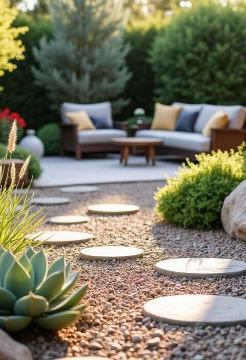 Serene sustainable vibrant natural scene