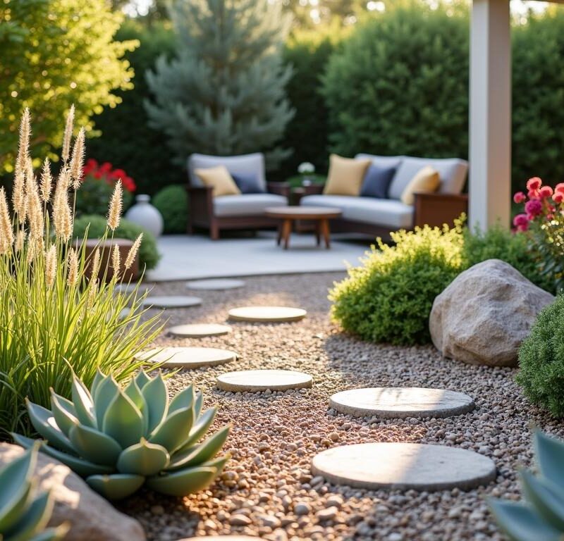 Serene sustainable vibrant natural scene