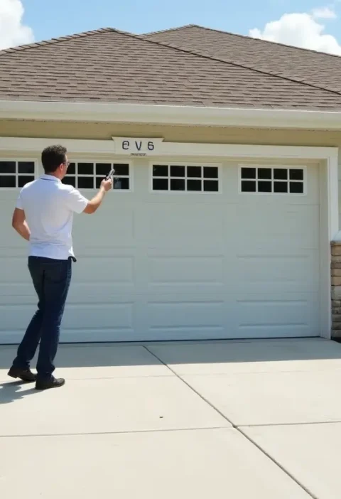 person opening garage door