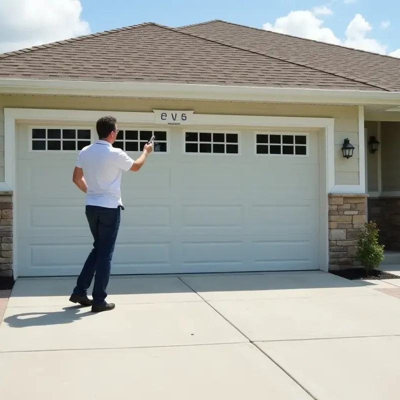 person opening garage door