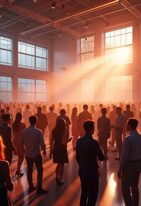 event venue with crowd