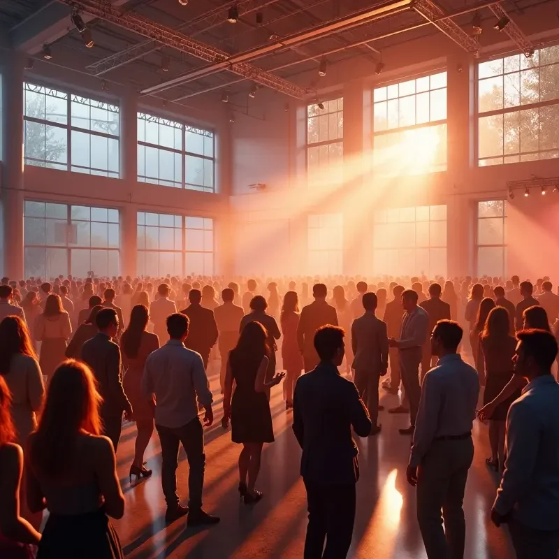 event venue with crowd