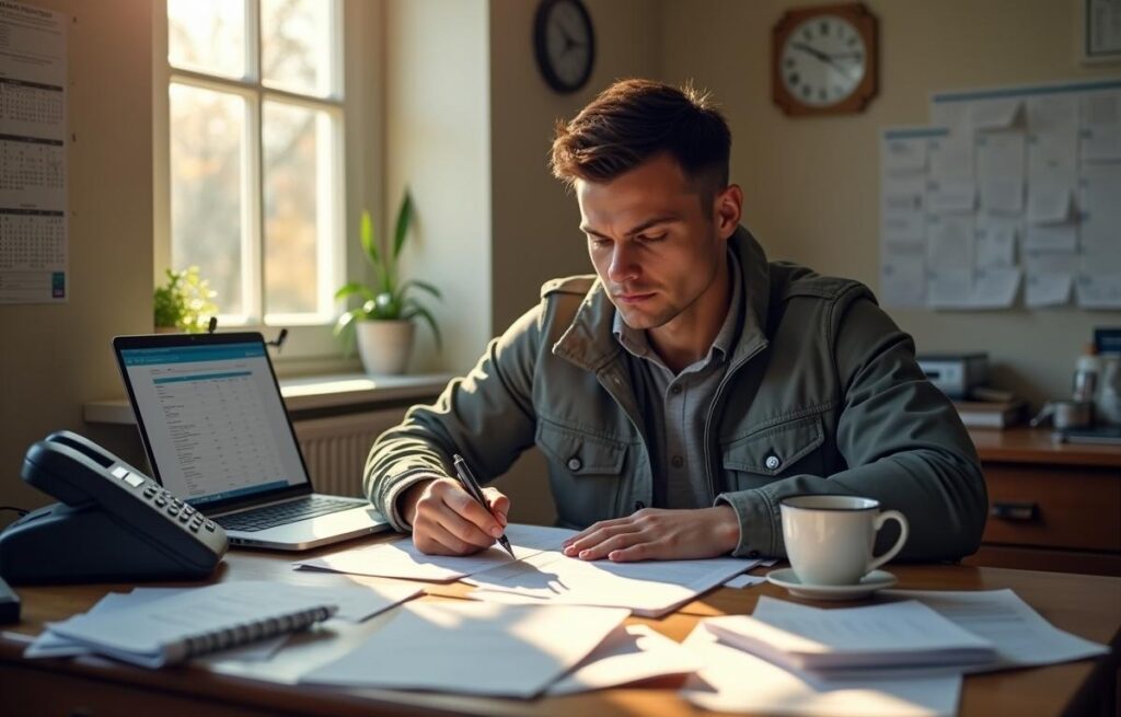 man searching legal ways to stop debt collection calls