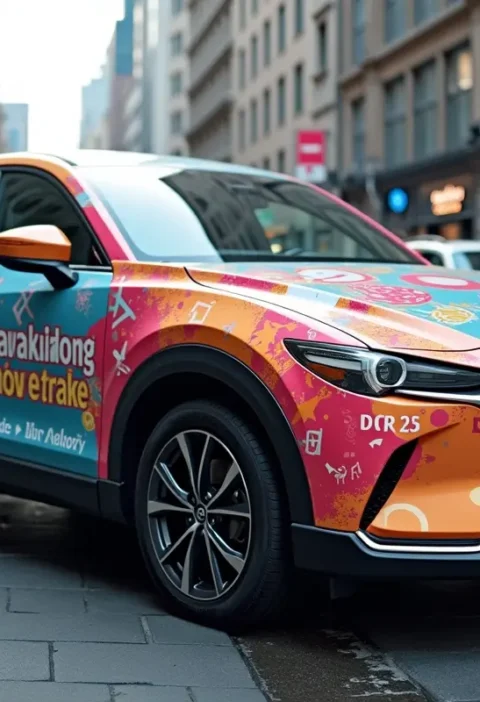 transforming vehicle into mobile billboards