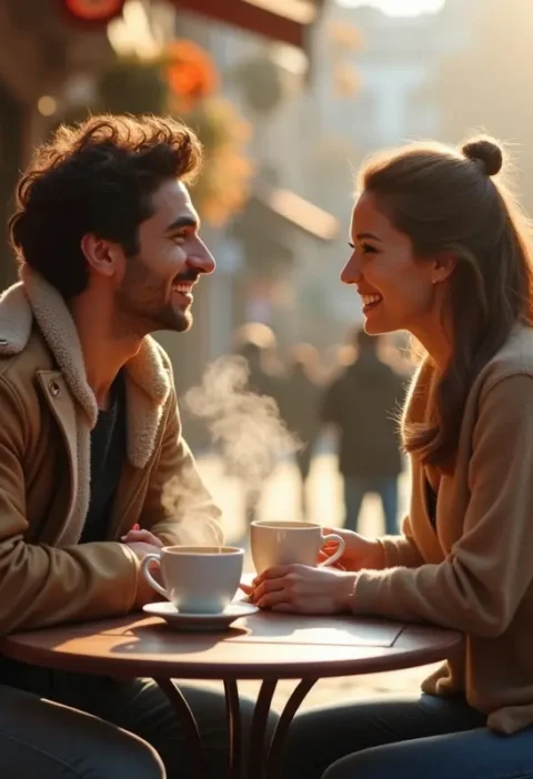 Couples Reuniting After a Breakup enjoying coffee