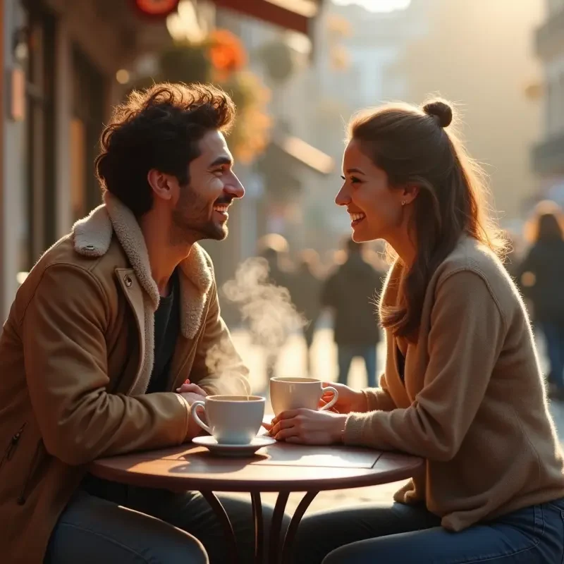Couples Reuniting After a Breakup enjoying coffee
