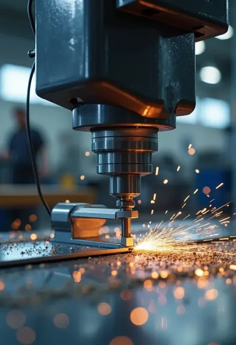 cnc machine operating precisely for custom industrial part production