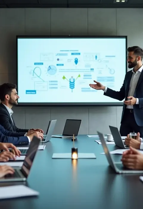 corporate team planning event with professional event management services