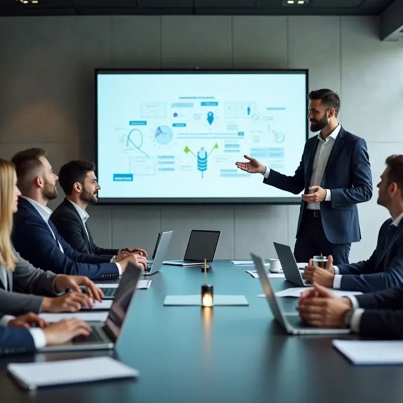 corporate team planning event with professional event management services