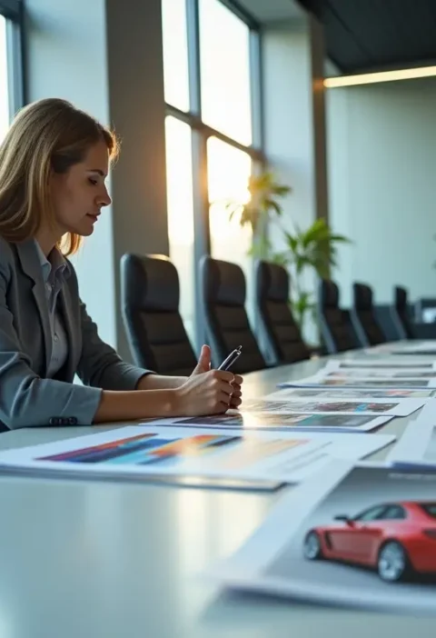 marketer planning automotive campaigns to increase brand visibility and sales