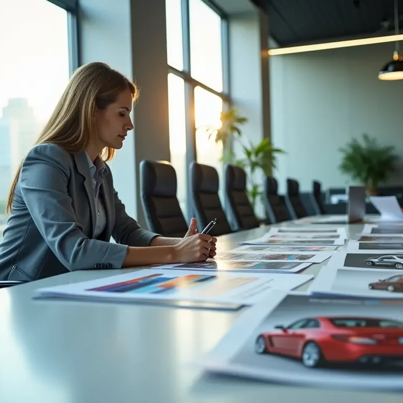 marketer planning automotive campaigns to increase brand visibility and sales