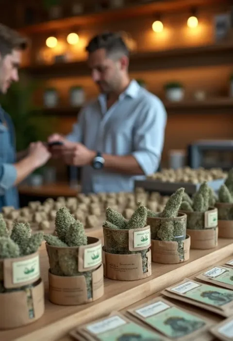 buyer selecting high quality cannabis seeds for cultivation