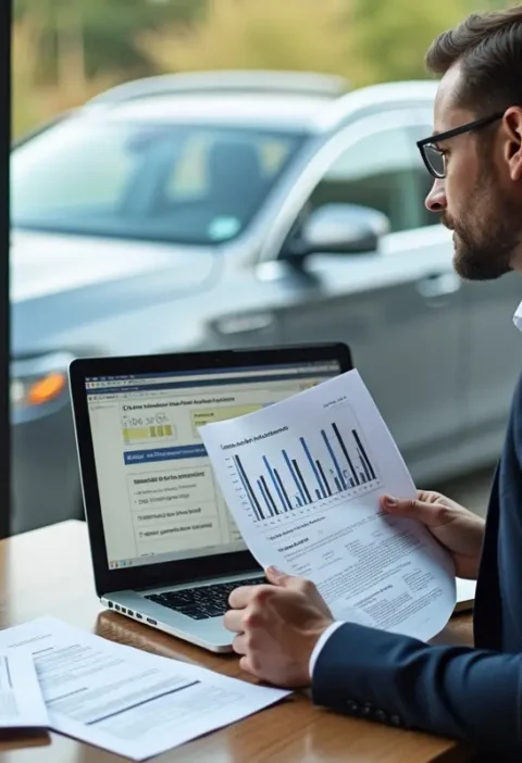 customer reviewing factors before hiring reliable car shipping service