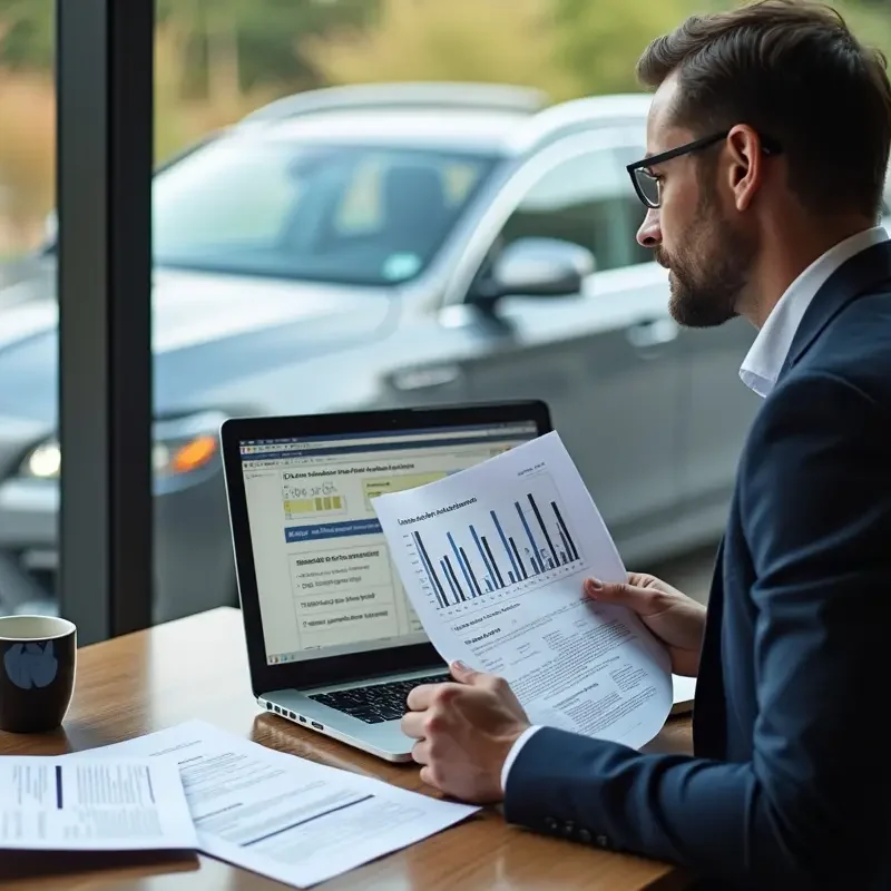 customer reviewing factors before hiring reliable car shipping service