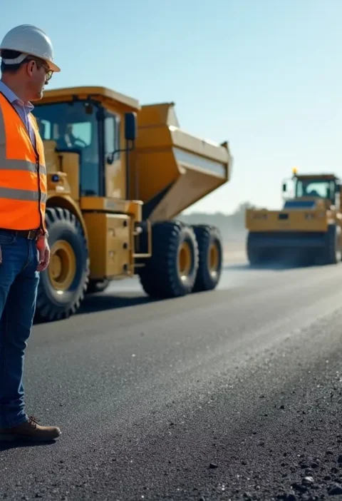 contractor using asphalt paving solutions for durable smooth surfaces