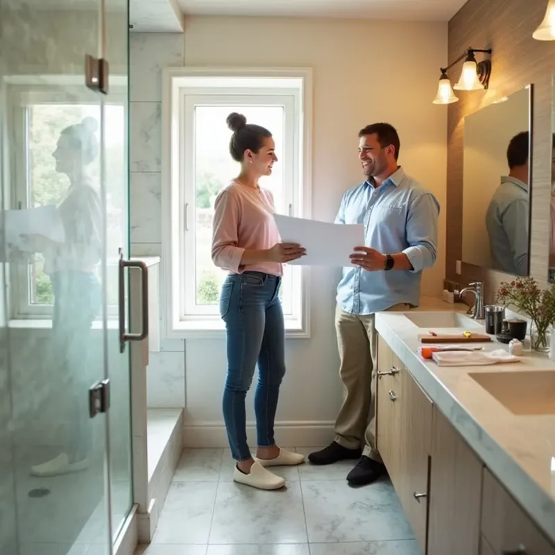 homeowner remodeling bathroom to increase comfort and property value