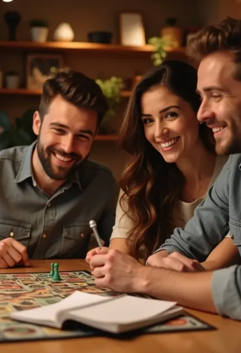 couple planning fun game night activities for enjoyable shared experience