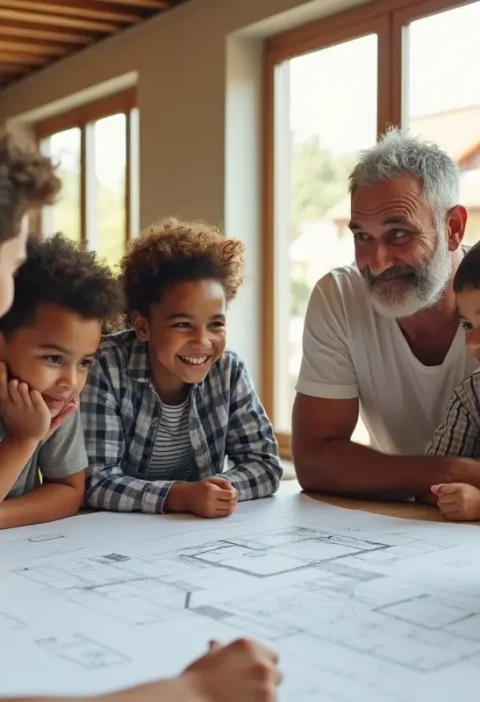 family navigating comprehensive homebuilding process from planning to completion