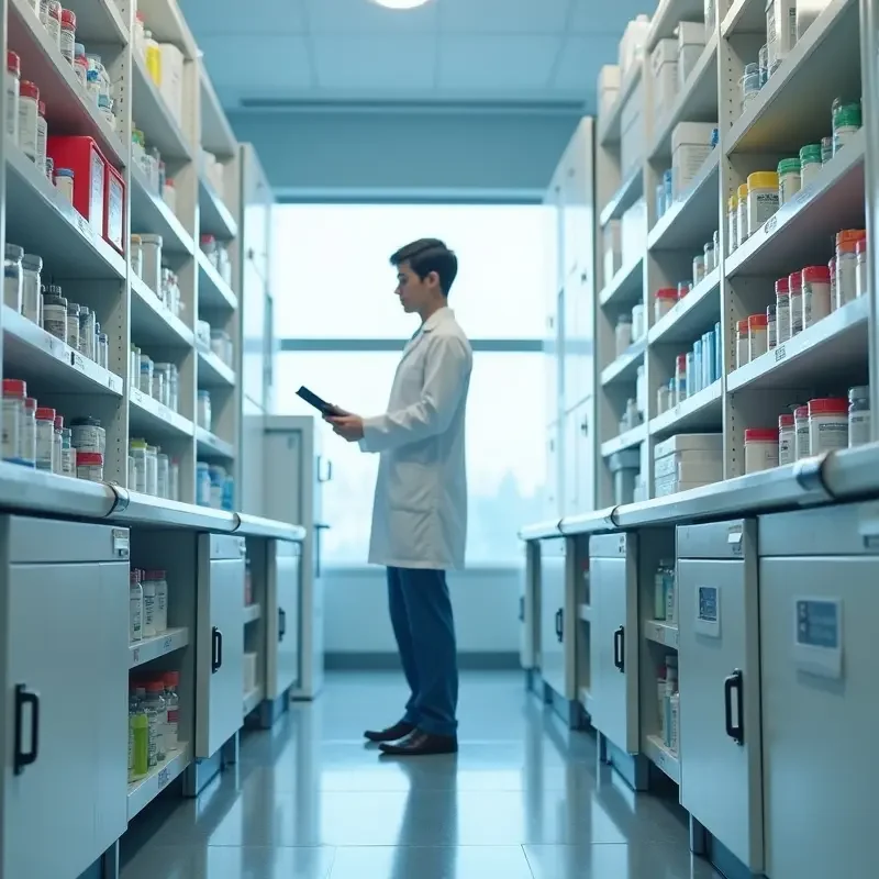 pharmacist monitoring temperature fluctuations to protect specialty medications