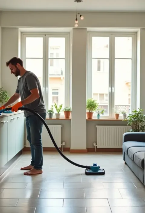 tenant completing move out cleaning to recover full deposit