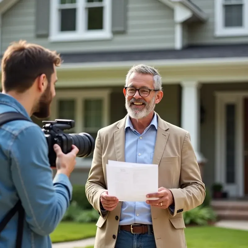 homeowner choosing local real estate photographer for property marketing