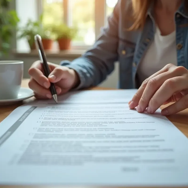 client reviewing essential items before attending divorce consultation meeting