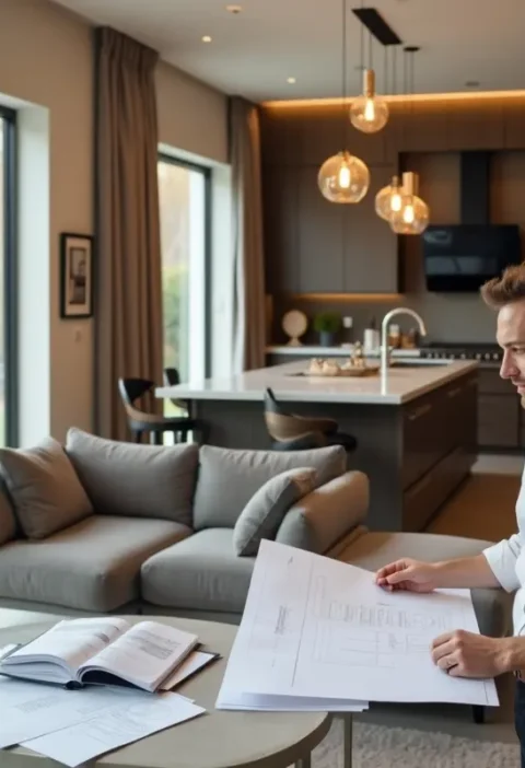 homeowner upgrading house with modern features for elegant living spaces