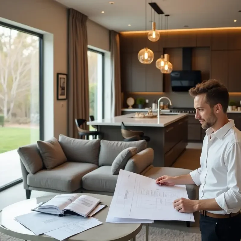 homeowner upgrading house with modern features for elegant living spaces