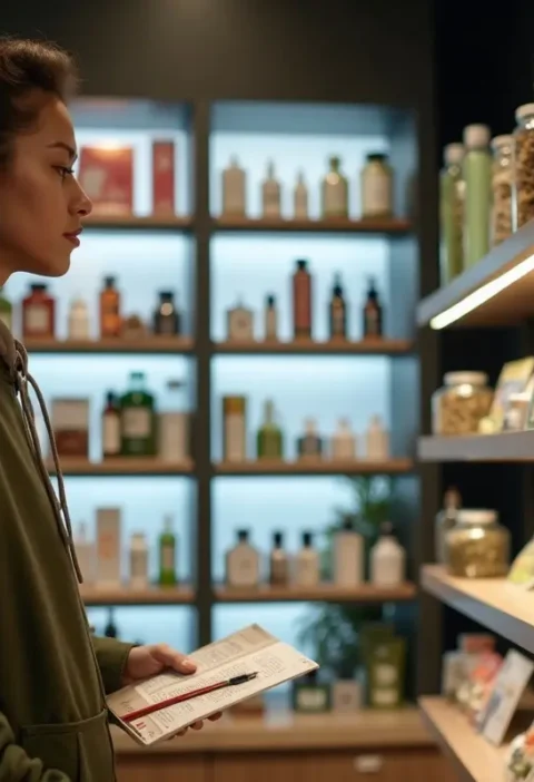 consumer exploring modern cannabis products and consumption options