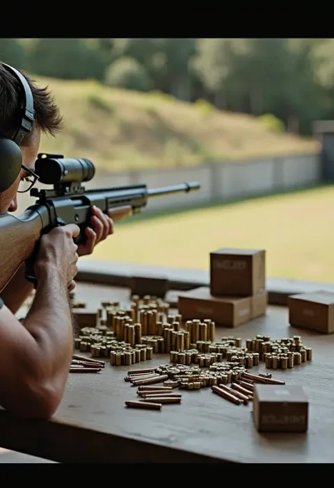 shooter selecting appropriate ammunition for indoor and outdoor ranges