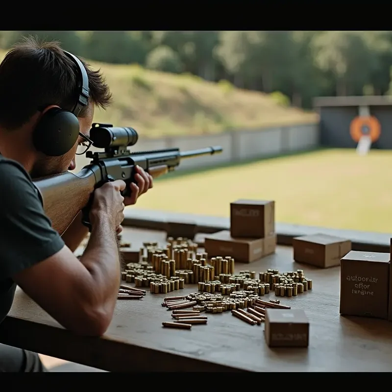 shooter selecting appropriate ammunition for indoor and outdoor ranges