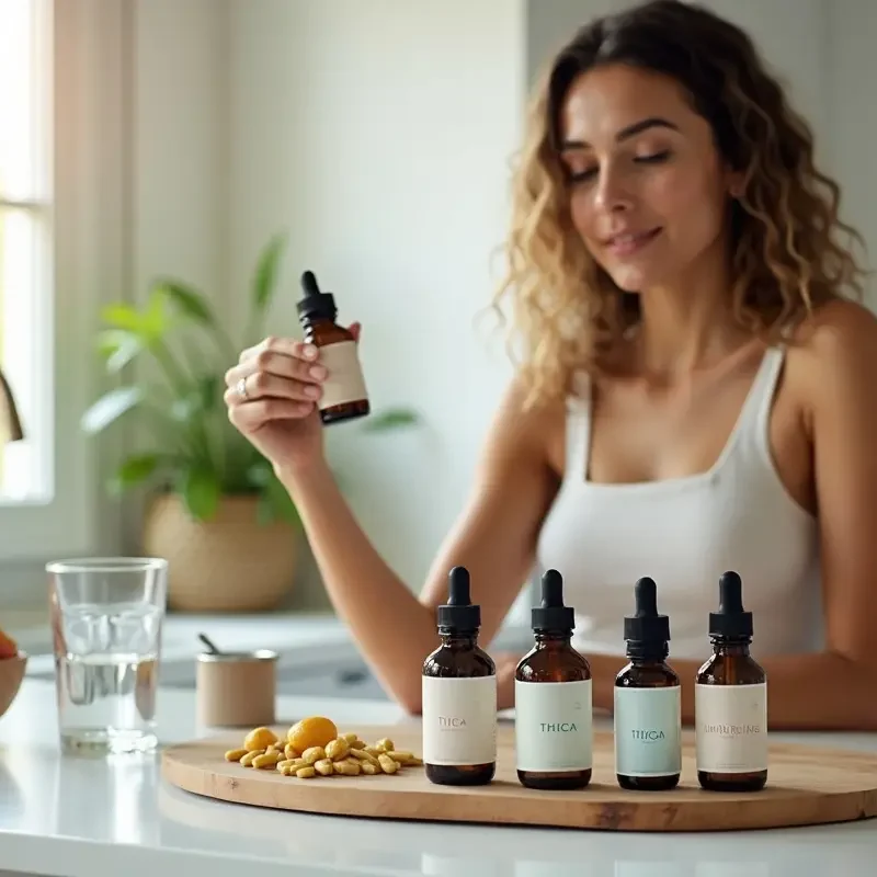 person incorporating thca products into modern wellness routine