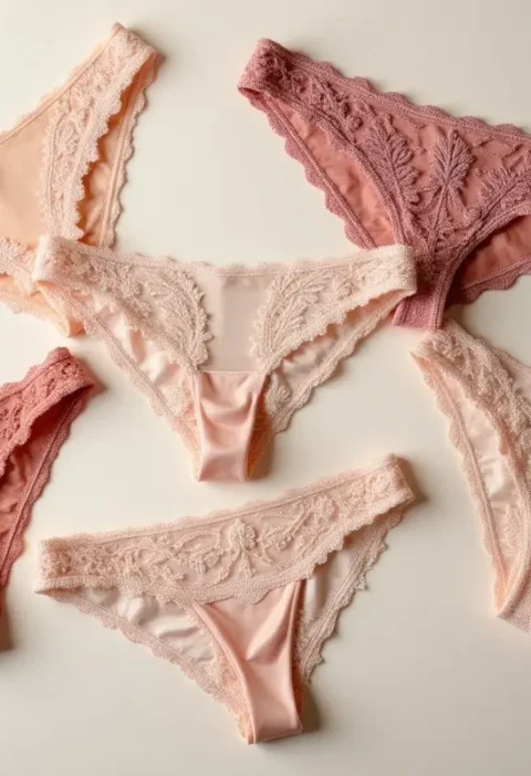 a showcase of lingerie thongs that are popular