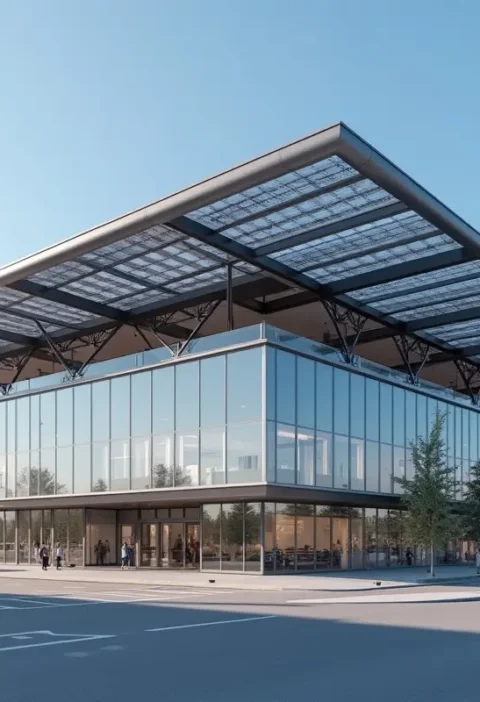 commercial building featuring innovative roofing technology for improved performance