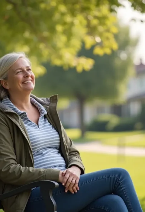 person enjoying peaceful low stress living in a quiet community