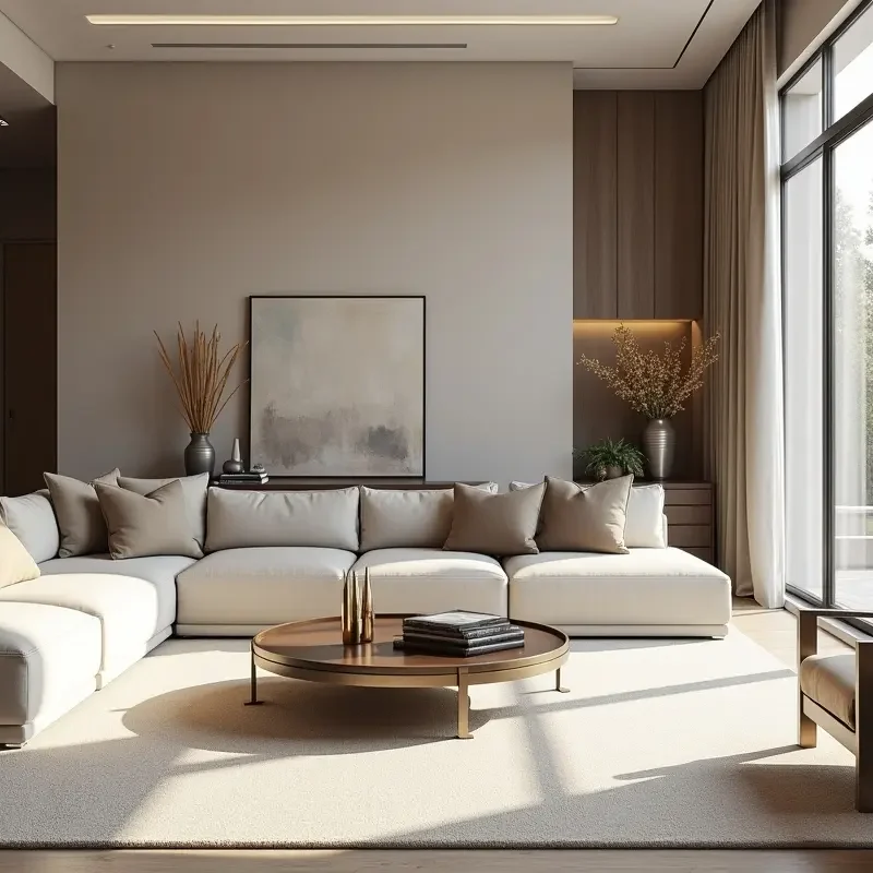stylish living room combining elegant design with everyday comfort and function