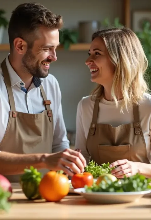 married couple building stronger relationship through healthy daily habits