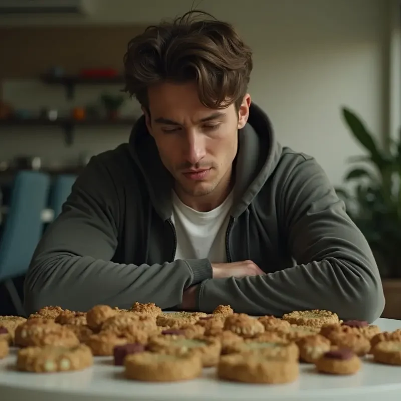 person comparing thc edible options before choosing suitable cannabis products